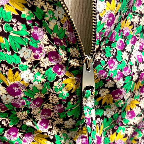 Isabel Marant pour H&M Floral Midi balloon sleeve Dress - Green and Pink - Picture 8 of 9